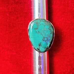 Silpada Tumbled Turquoise Silver Ring Sz 8.5